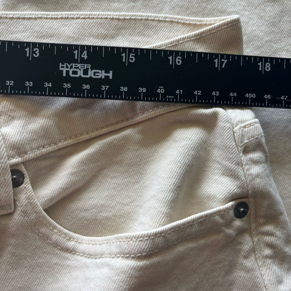 Banana Republic The Beau Jean Ankle 32/14 NWT Ecru Low Rise NEW Fray Raw Hem - Picture 11 of 16
